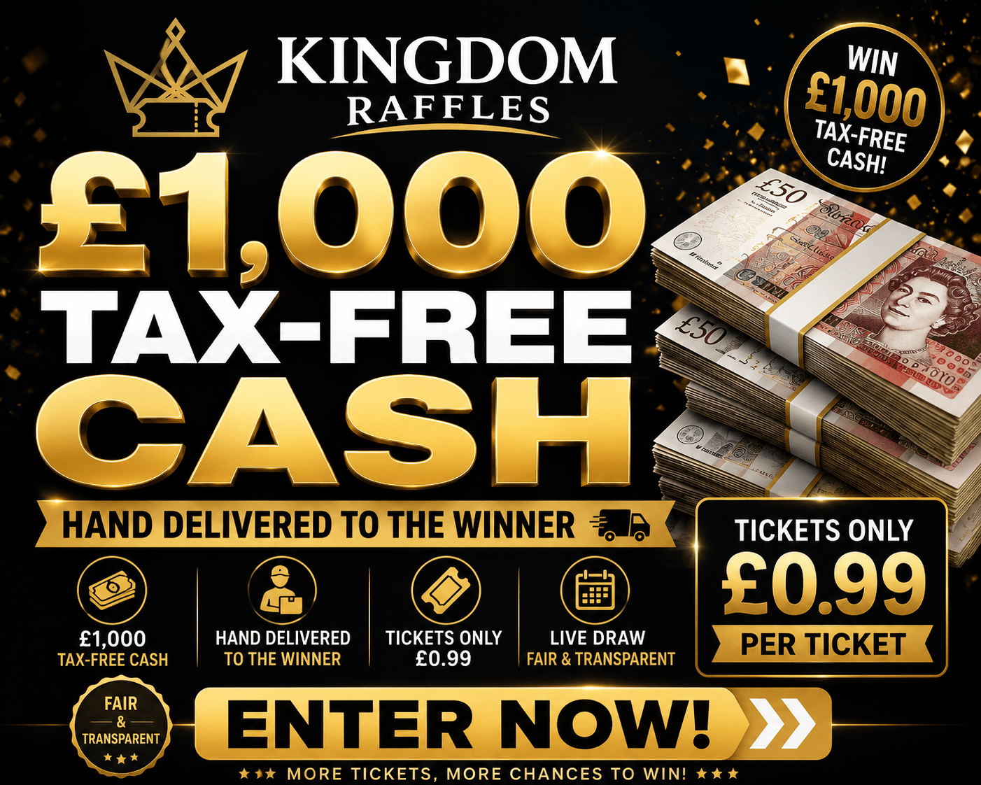 £1,000 Cash Delivered